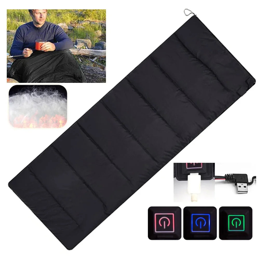 USB Heated Winter Camping Sleeping Bag
