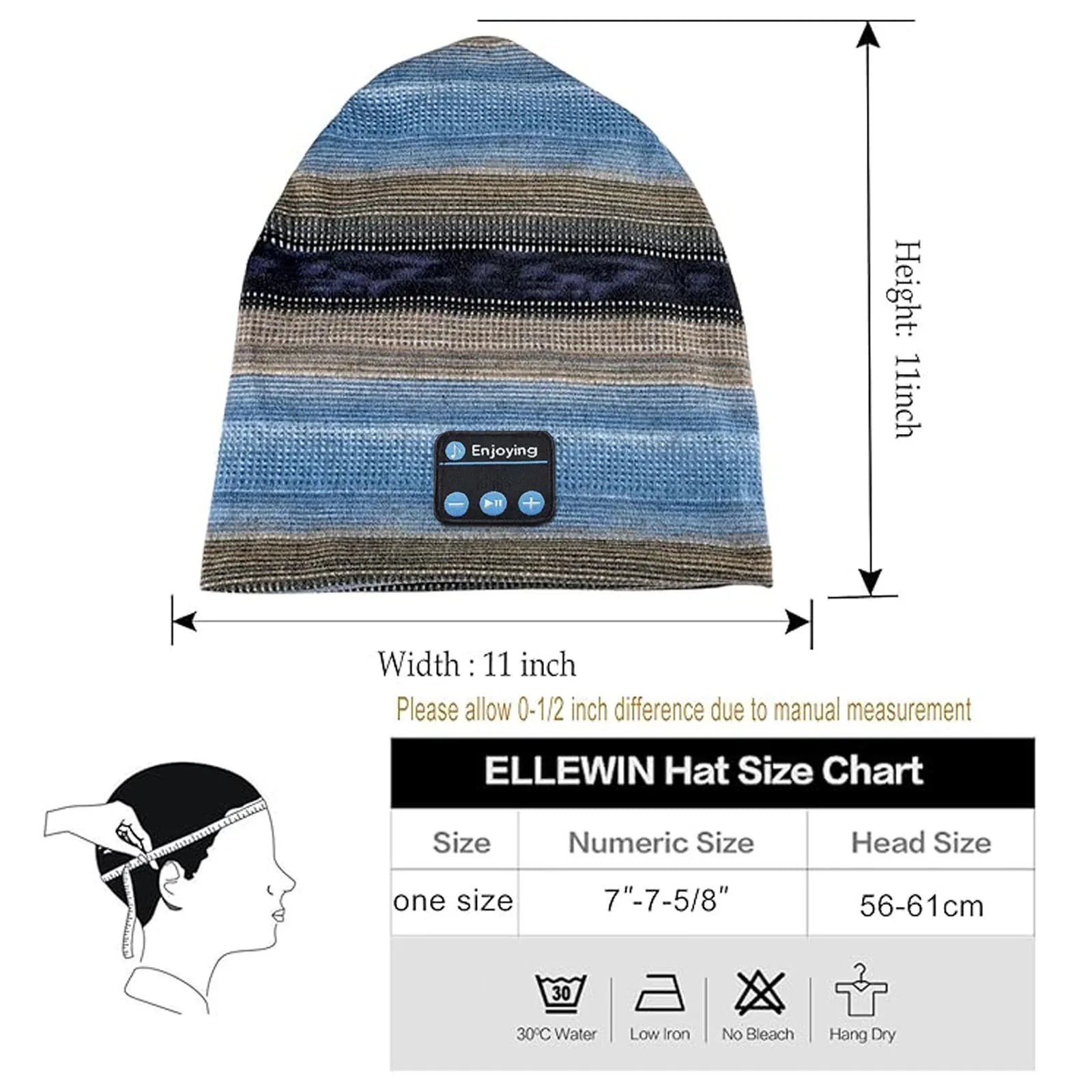 Bluetooth Wireless Headphones Sports Hat Soft Comfortable Sleeping Music Headsets Autumn Cap Handsfree Call Earphone With Mic