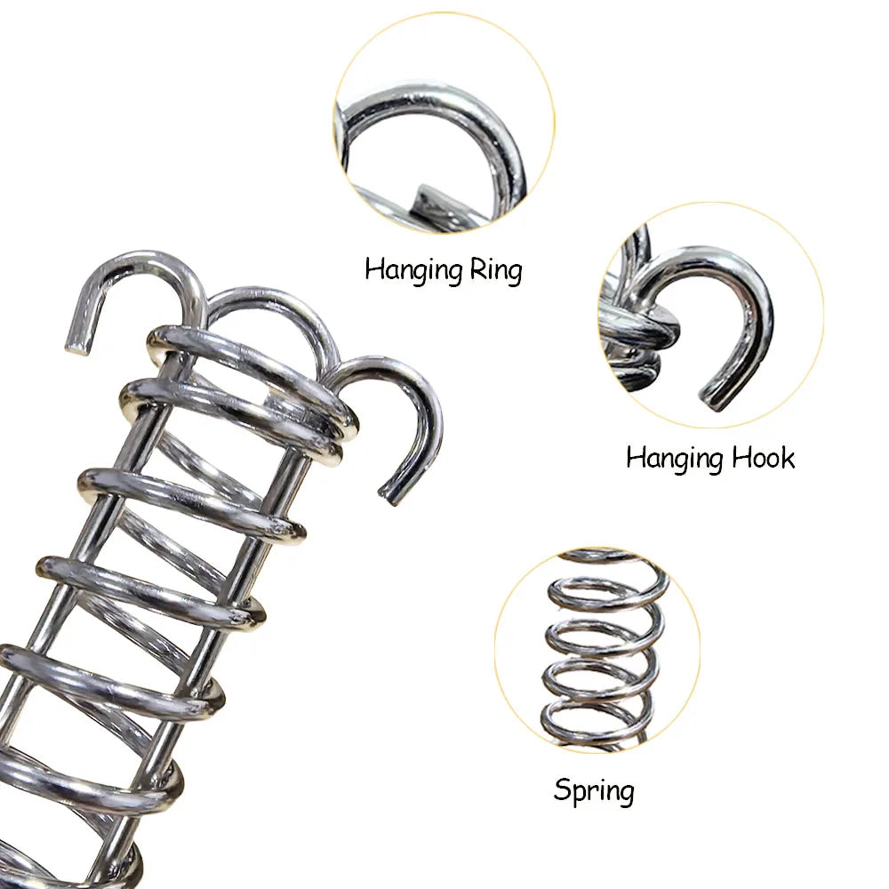 4/6Pcs Tent Tensioner Camping Deck Pegs with Carabiner Clips