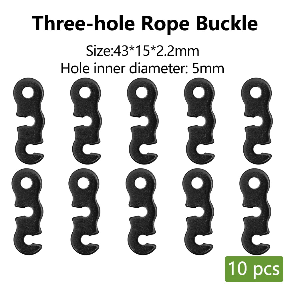 5/10pcs Adjustable Tent Rope Buckle Aluminum S-type Buckle