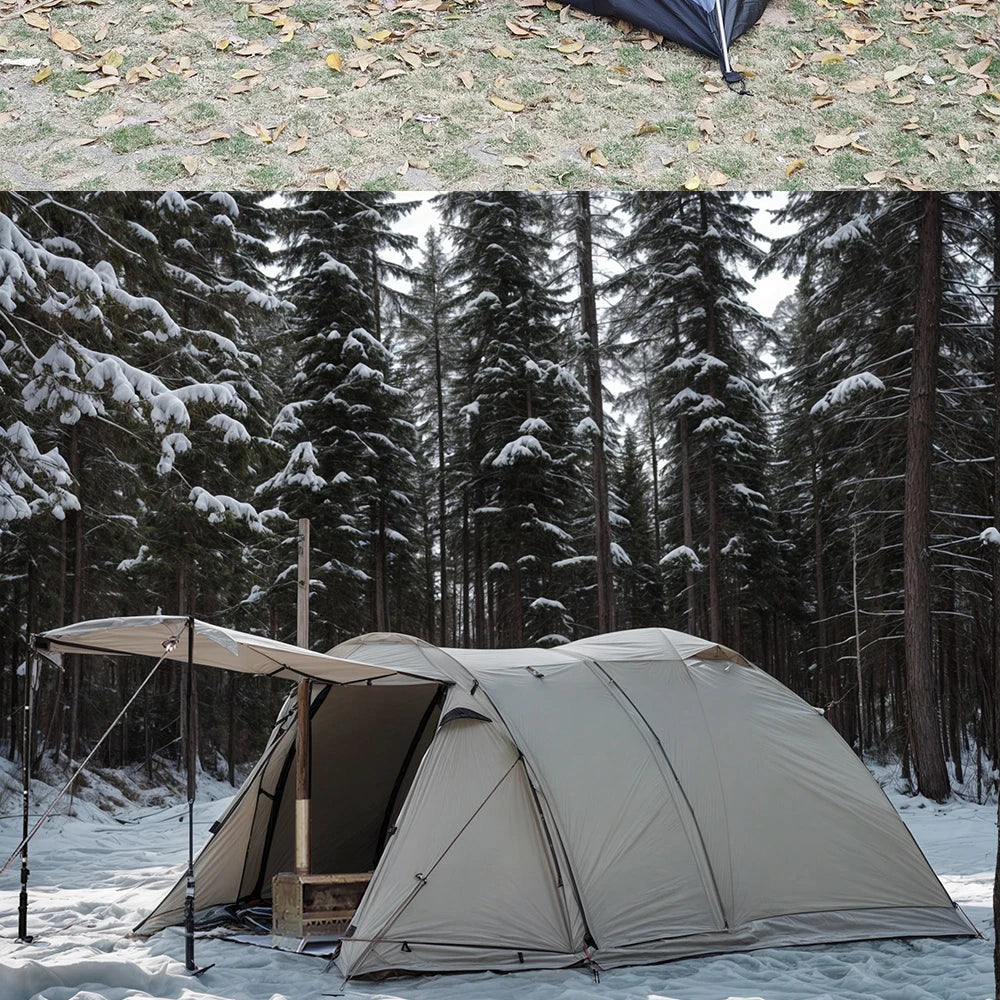 Flame Retardant 2 Person Chimney Hot Tent with Stove Jack