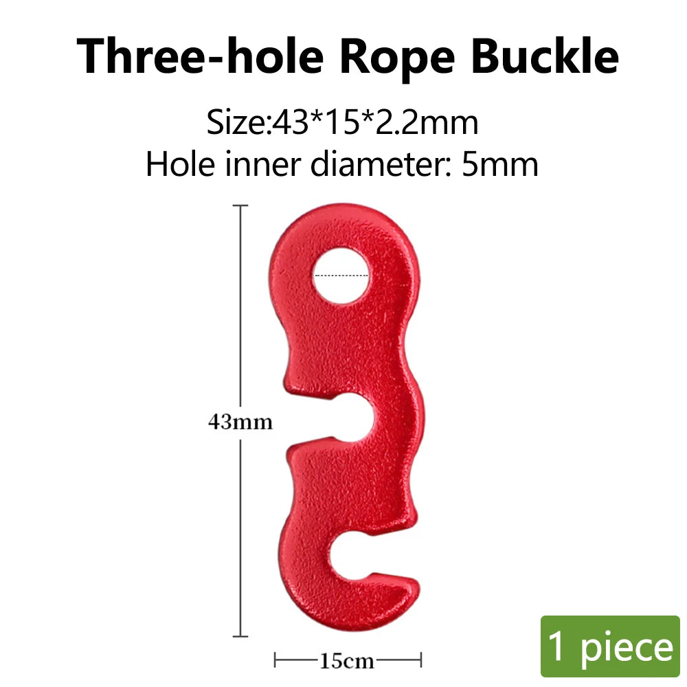 5/10pcs Adjustable Tent Rope Buckle Aluminum S-type Buckle