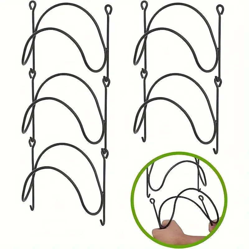 2-6Pcs Wall Mounted Towel Rack with Hooks