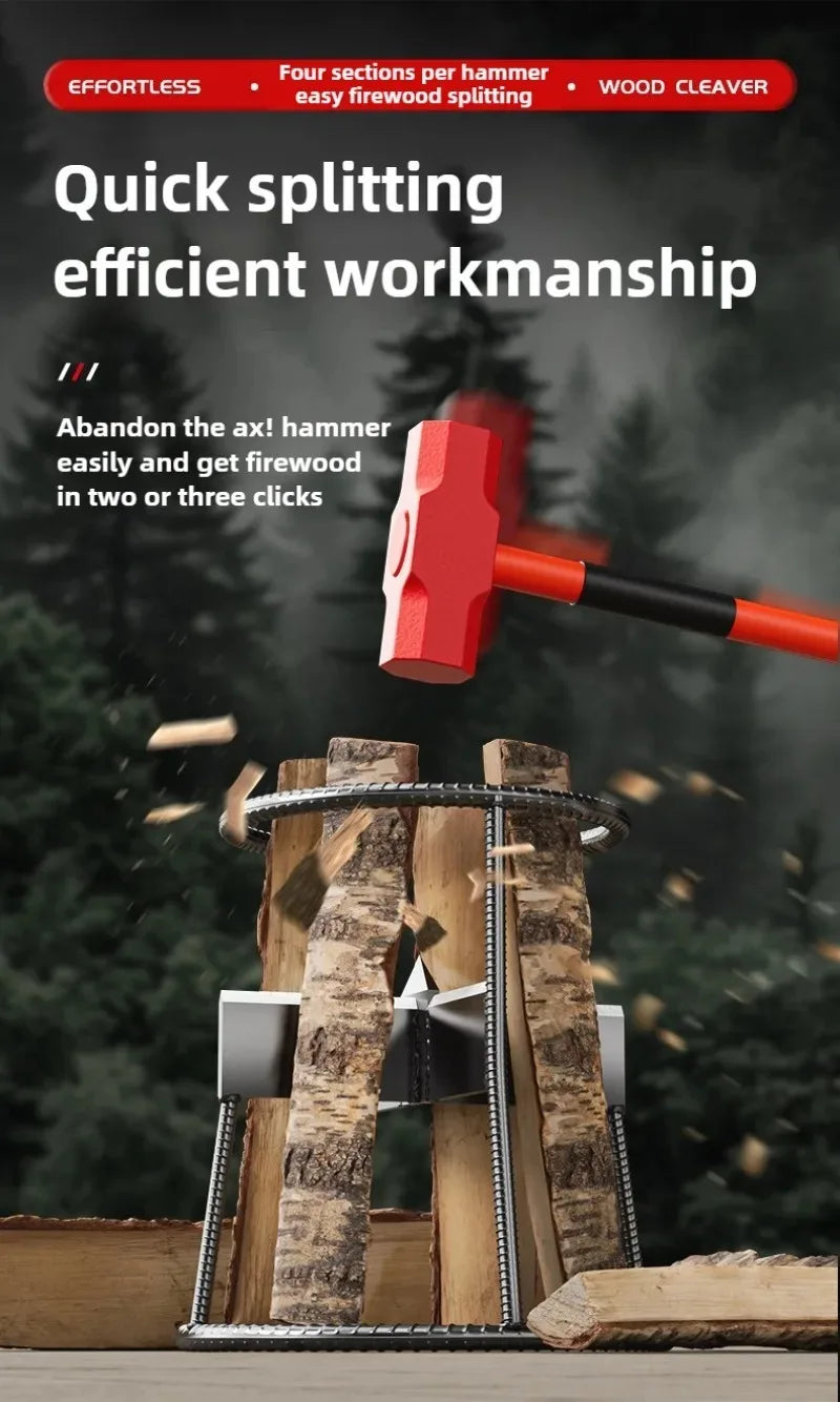 Manual Wood Splitter Logging Equipment Firewood Divider Metal Wood Chopping Machine Cutting Tool Wooden Split Garden Accessories