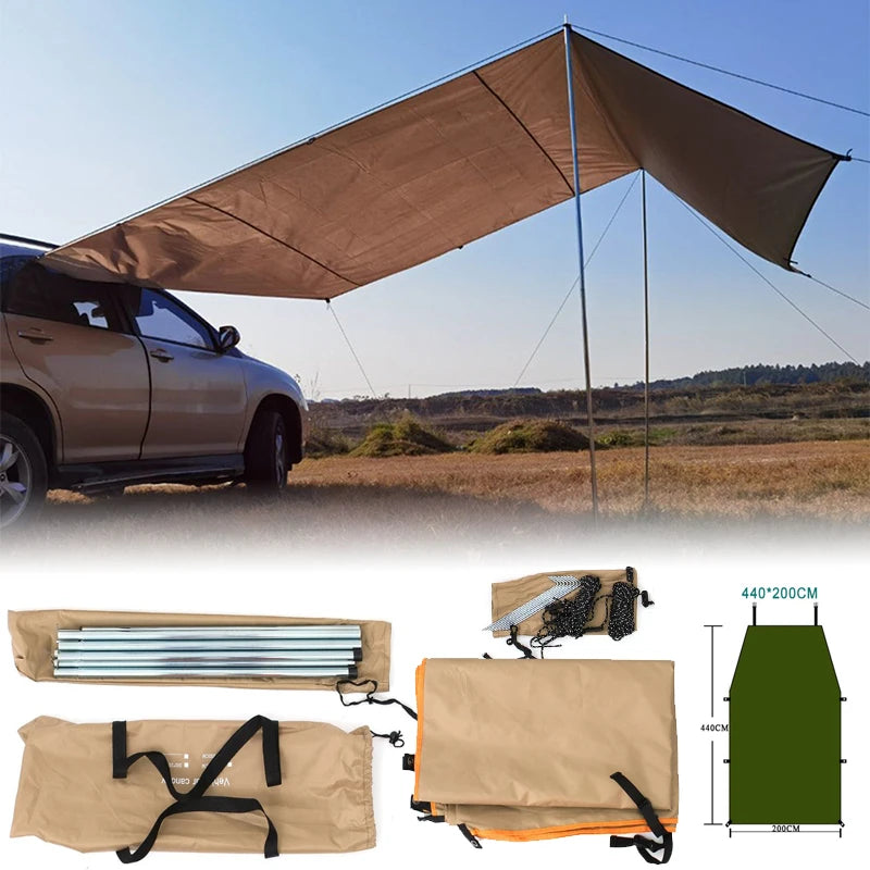 440x200cm Car Side Shelter Shade  Awning Waterproof UV