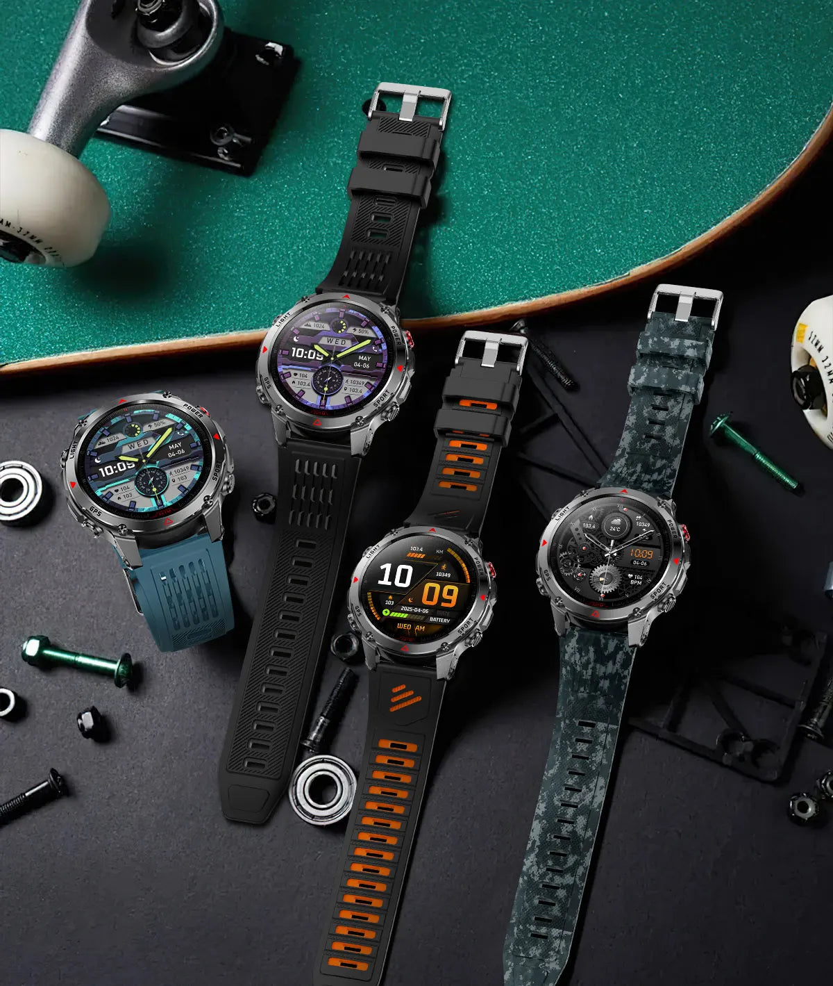 2025New Outdoor Military Smart Watch Men 1.46" AMOLED Built-in GPS Compass Altimeter 3ATM Waterproof Clock BT Call SmartWatches