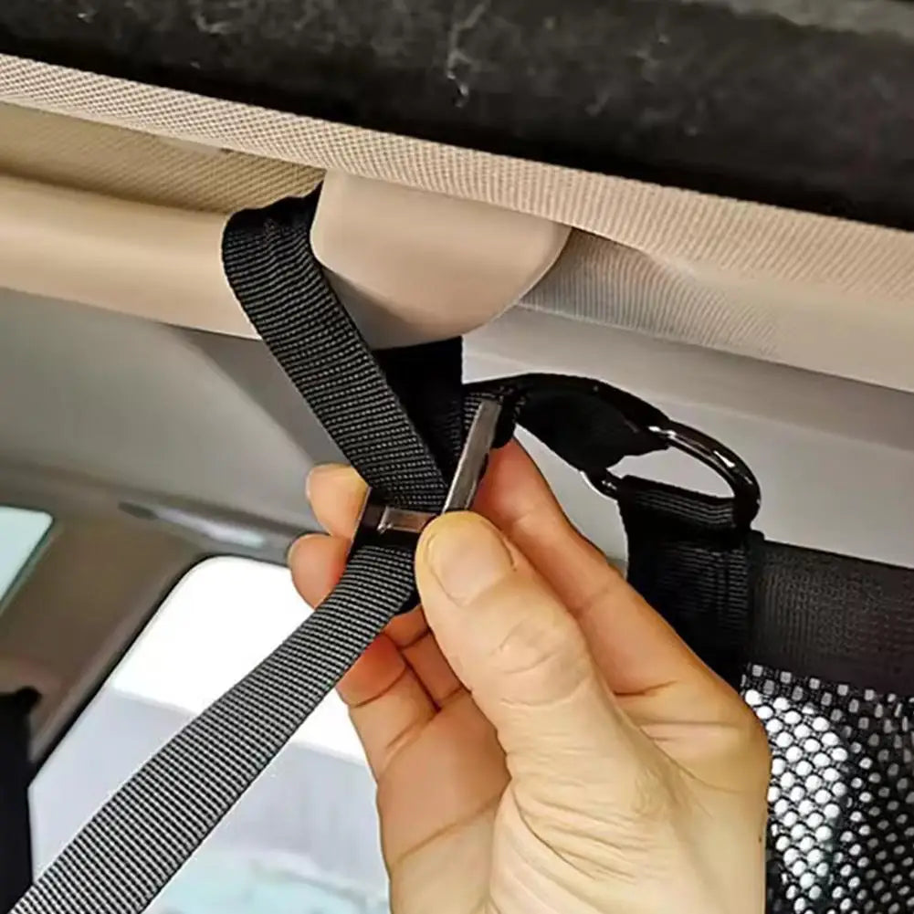 Car Roof Storage Bag Storage Net With Strong Hooks And Elastic Rope