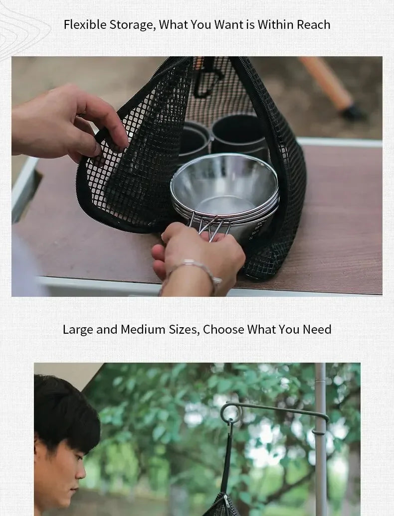 Camping Organizer Mesh Storage For Foods Clothes