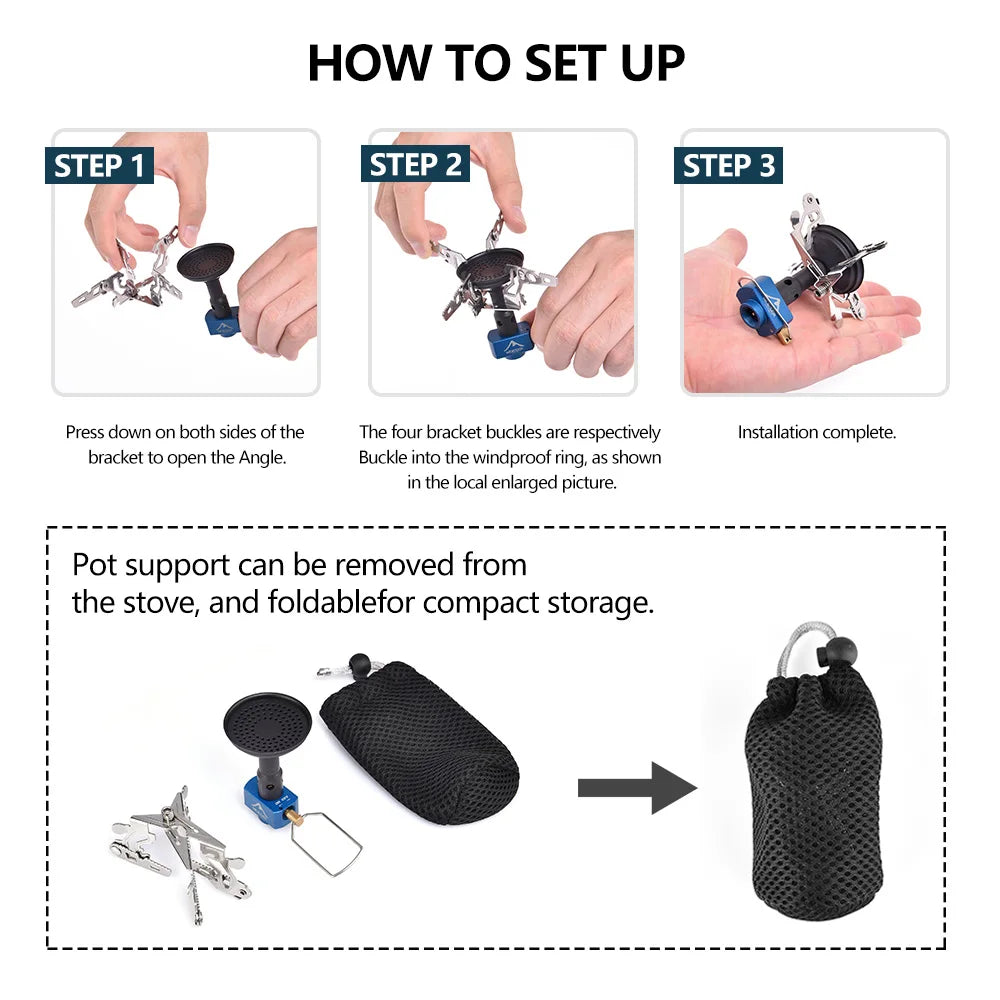 Outdoor Camping Gas Burner Outdoor Stove 3300W Camping Equipment Portable Tourist  Survival Bushcraft Kitchen
