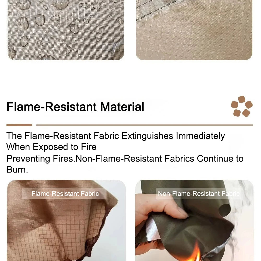 Flame Retardant 2 Person Chimney Hot Tent with Stove Jack