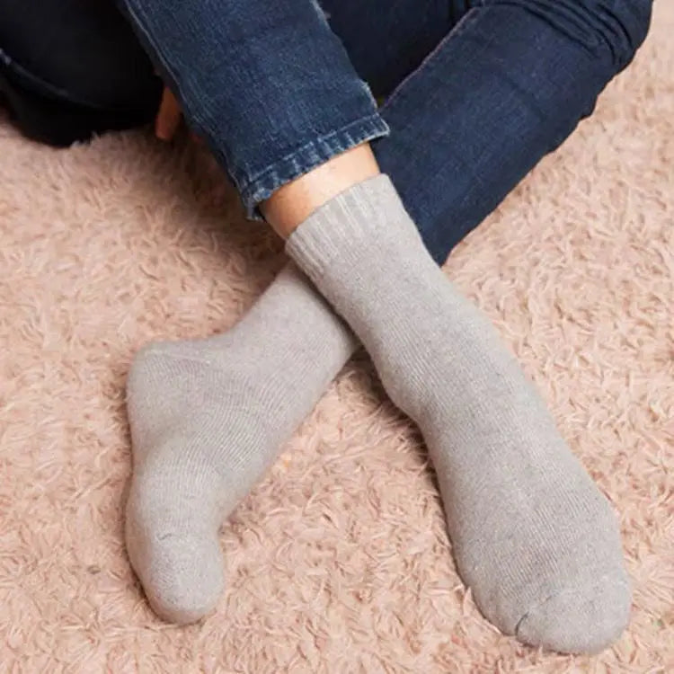 2025 New Winter Super Thicker Warm Socks Wool Male Men Women Socks Solid Socks Merino Wool Socks Against Cold Snow Terry Socks