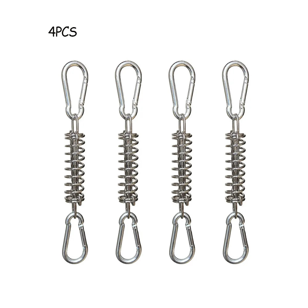 4/6Pcs Tent Tensioner Camping Deck Pegs with Carabiner Clips
