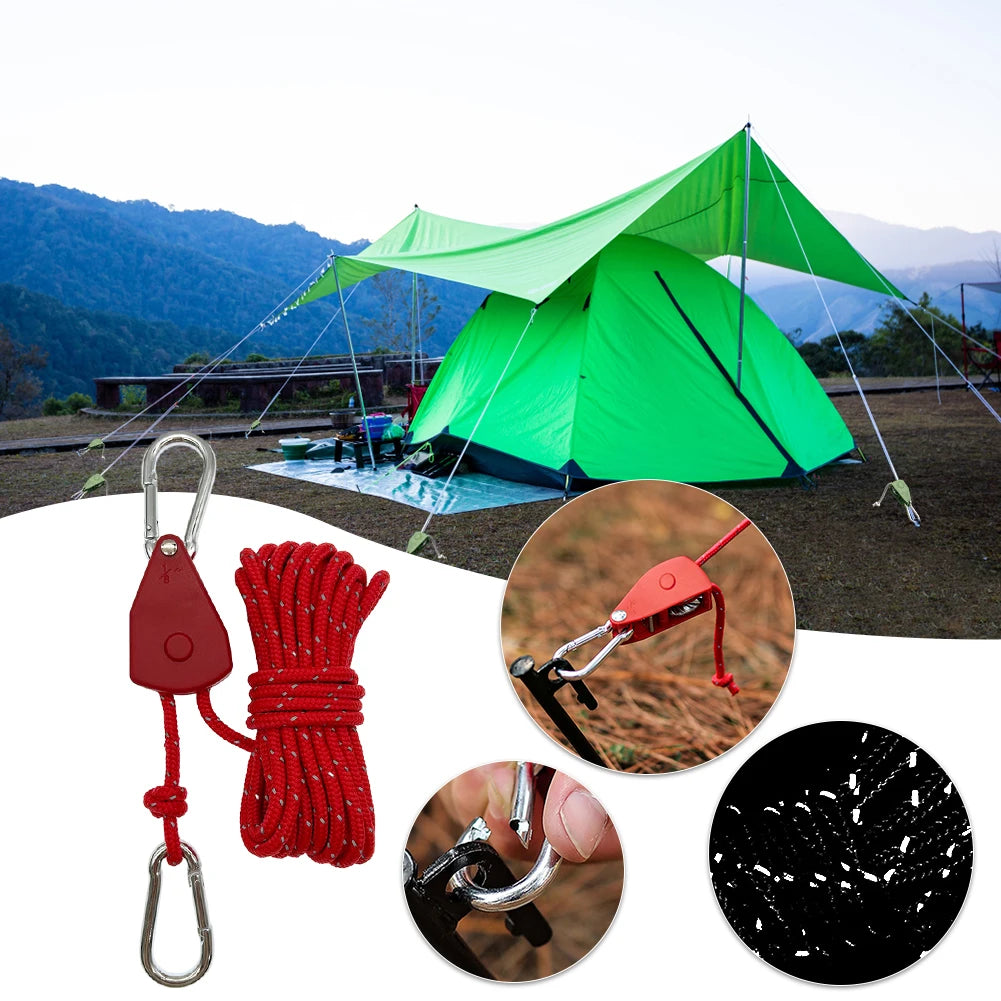 Tent Fastener Fixed Buckle Pulley Rope