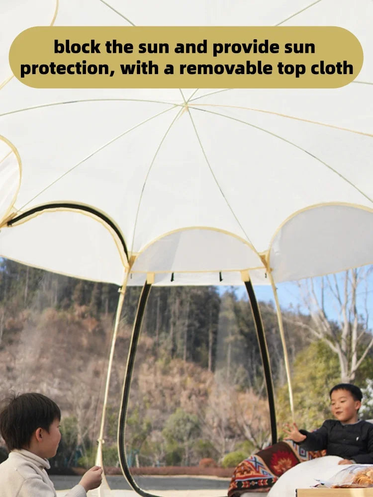 Window Outdoor Sun Room Tents Transparent Camping Tent 4-8 Person Star Dome Tent Portable Spherical Tents 360 Degree Panoramic