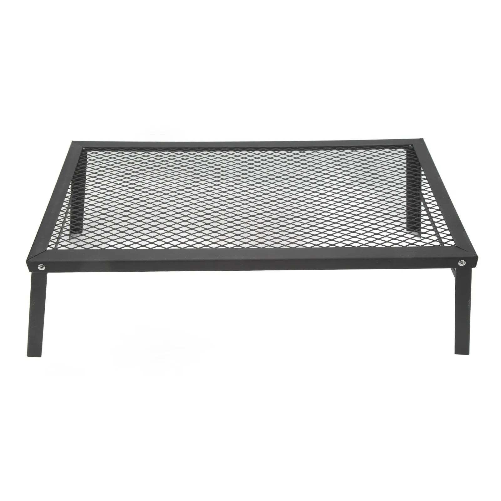 Folding Camp Fire Rack Folding Campfire Grill Heavy Duty Iron Waterproof Portable Camp Fire Cooking Rack for Outdoor Barbecue