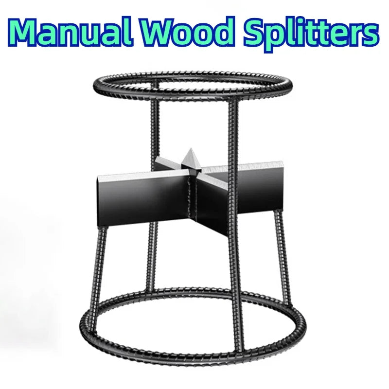 Manual Wood Splitter Logging Equipment Firewood Divider Metal Wood Chopping Machine Cutting Tool Wooden Split Garden Accessories