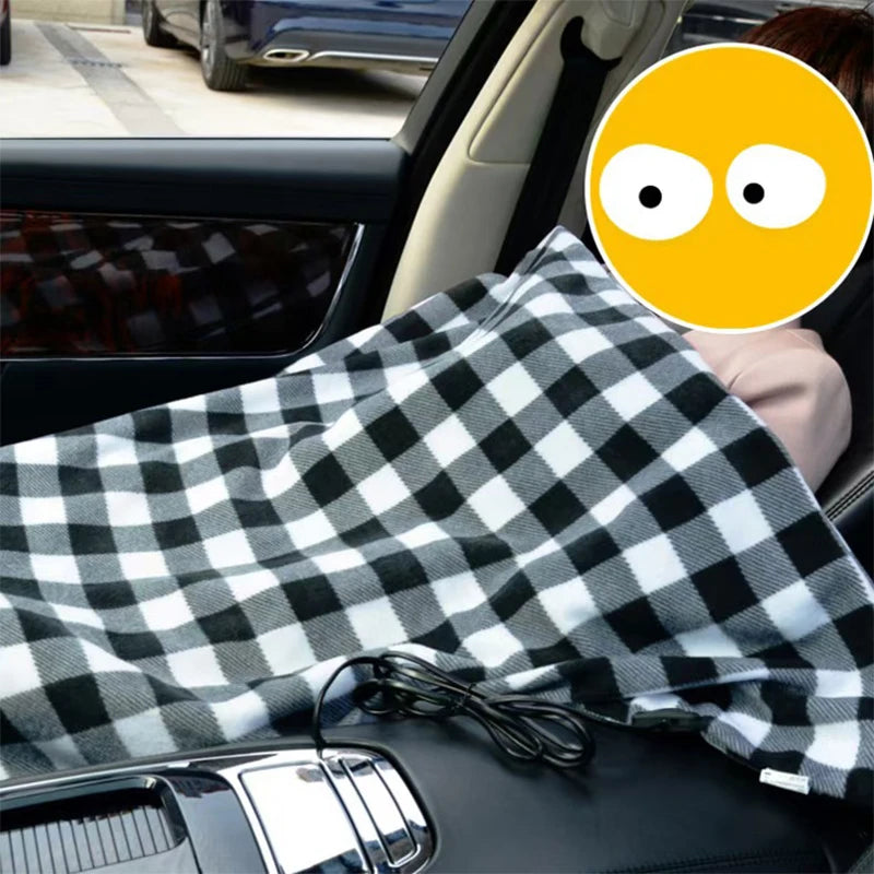 12V RV Car Heating Blanket Plaid