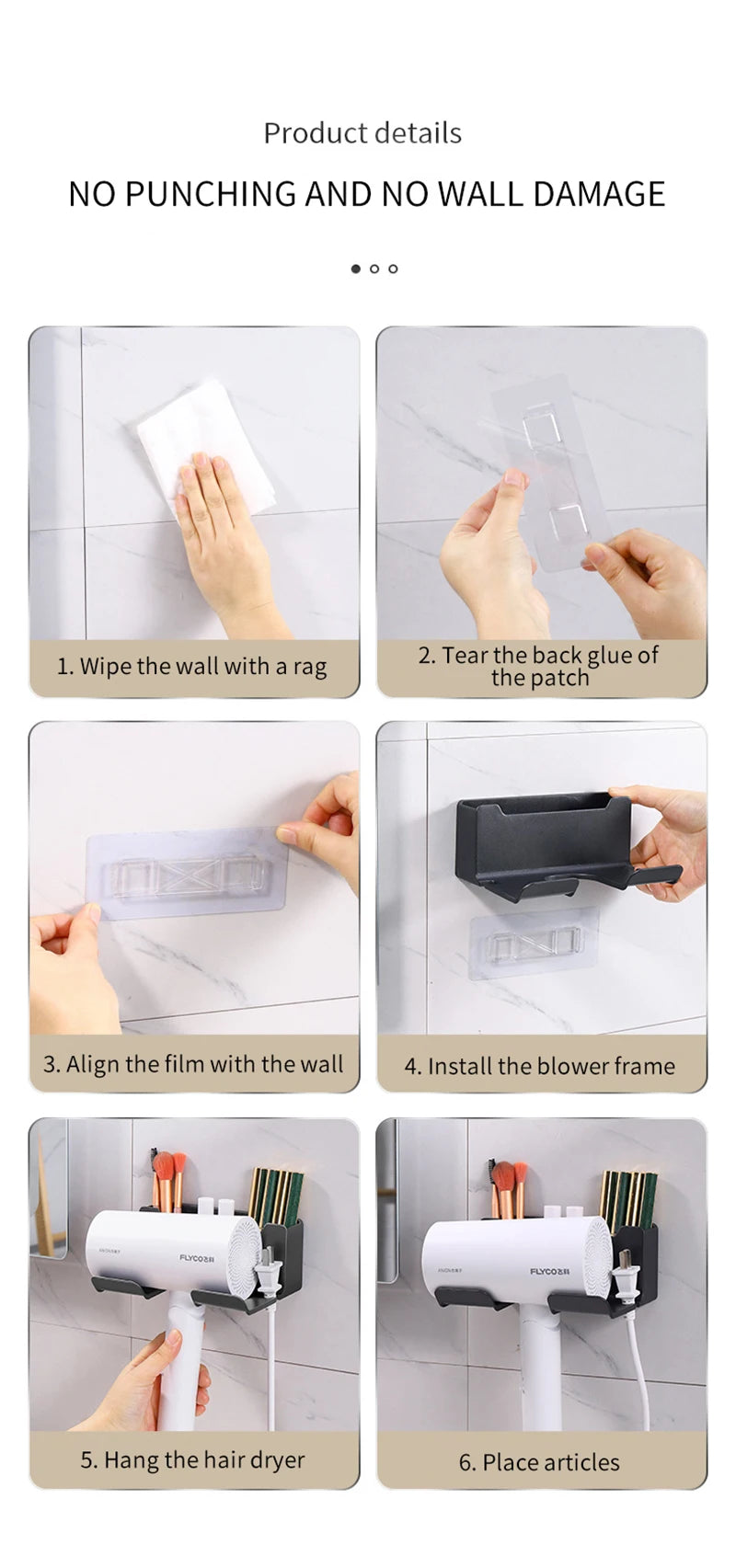 Bathroom Shelf Dryer Cradle