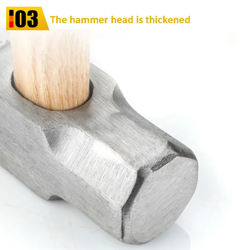 1pcs Heavy Duty Wooden Handle Sledge Hammer High Carbon Steel Octagon Hammer Square Head Big Hammer Masonry Hammer