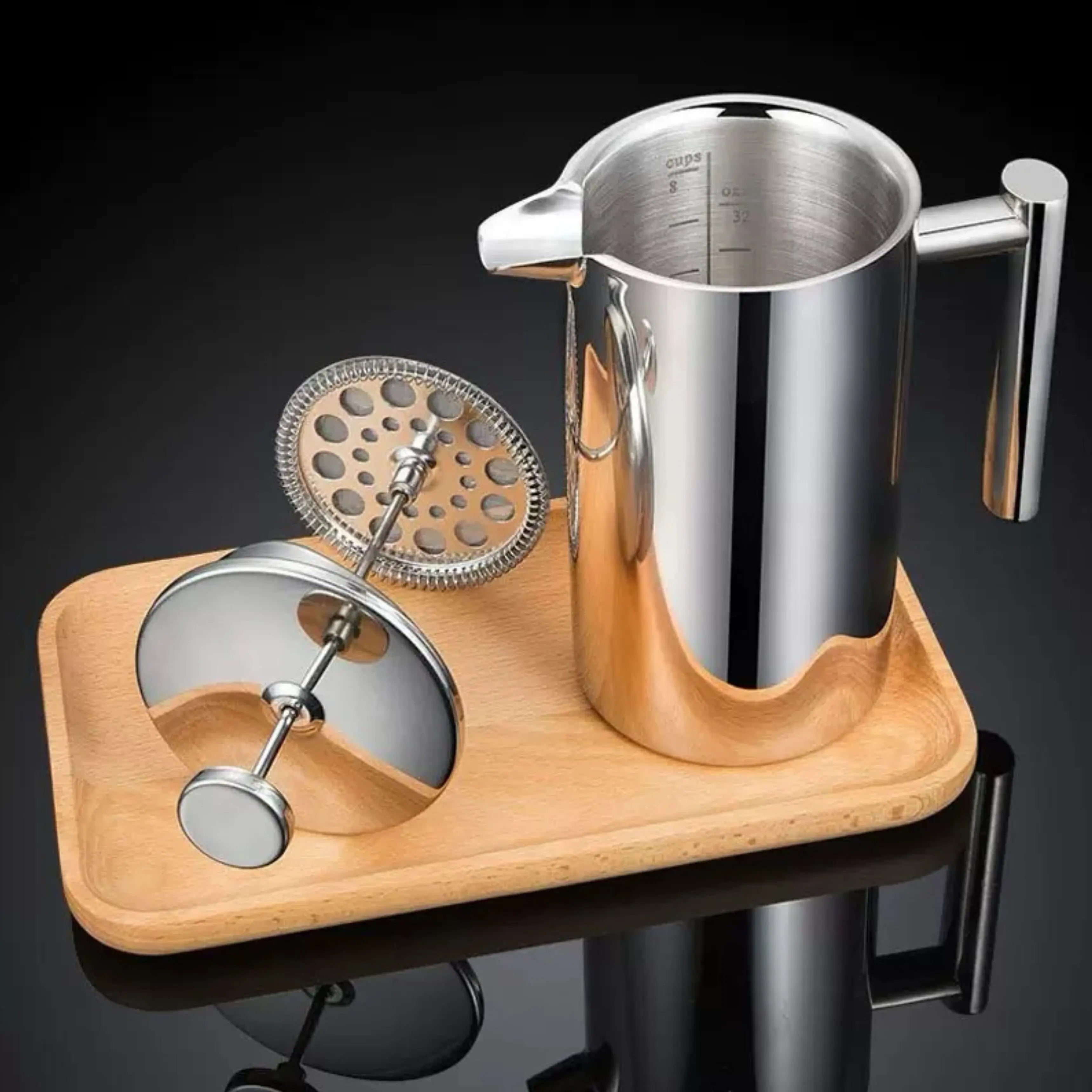 Portable french press stainless steel