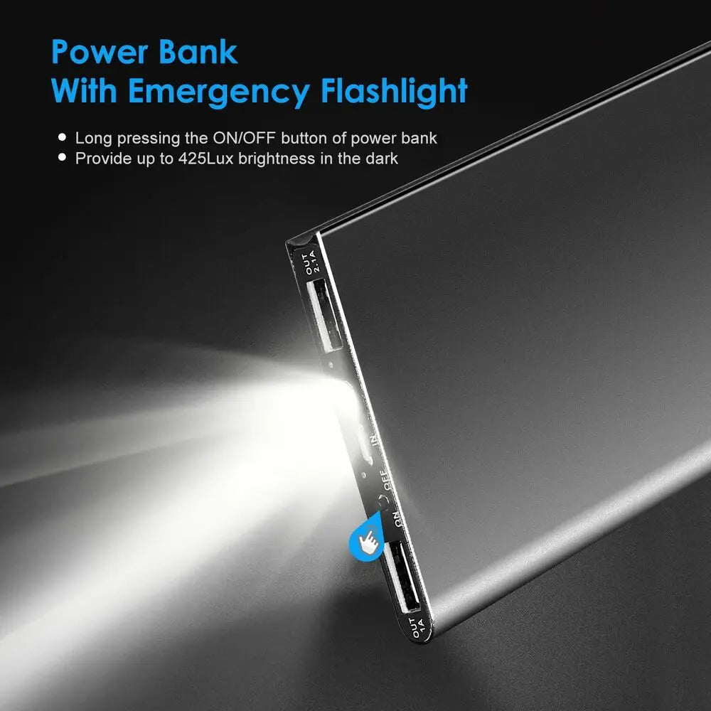 20000mAh 5V/2.1A Portable Power Bank USB Power
