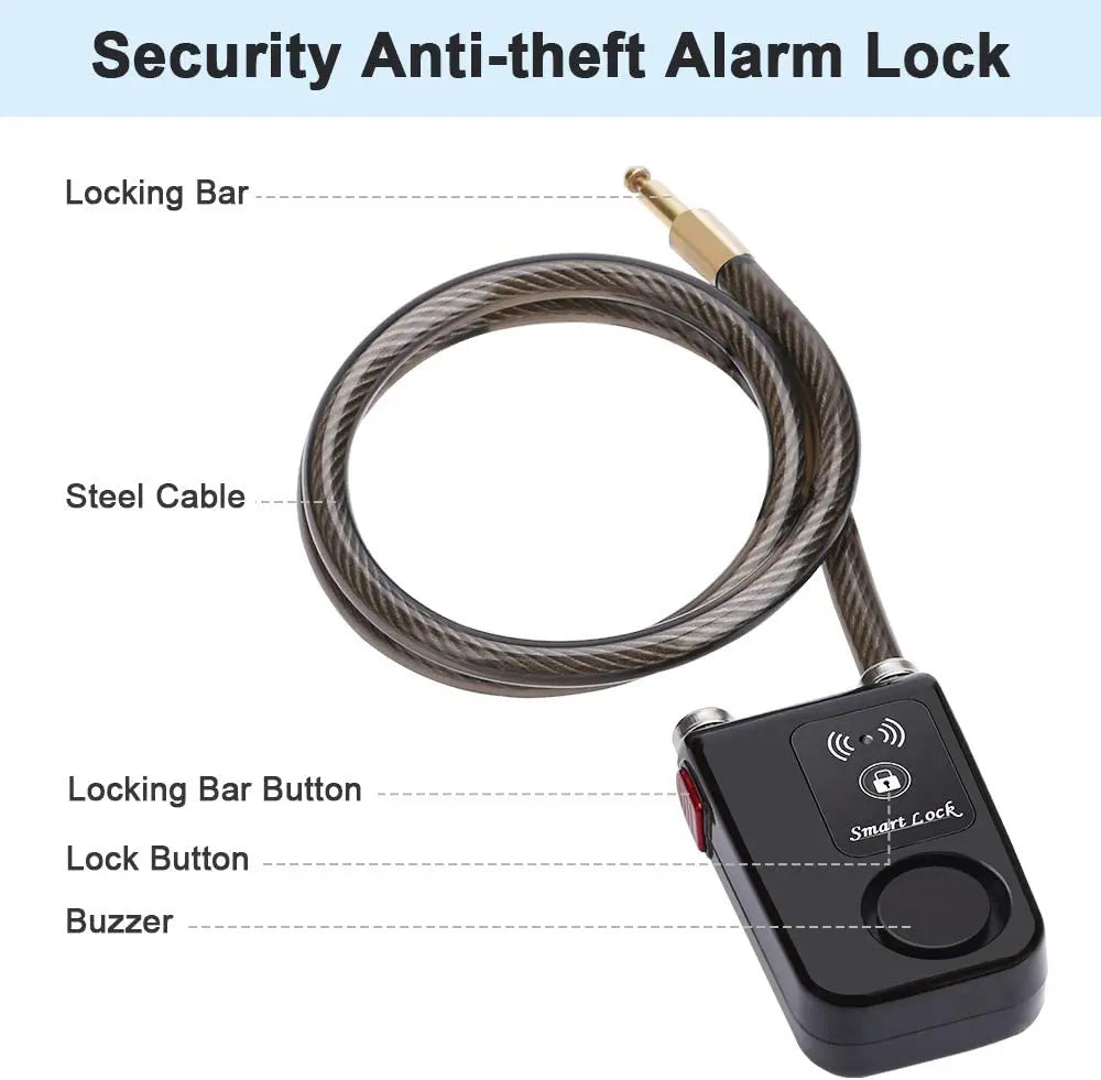 Anti-theft Alarm Lock Bluetooth Smart APP