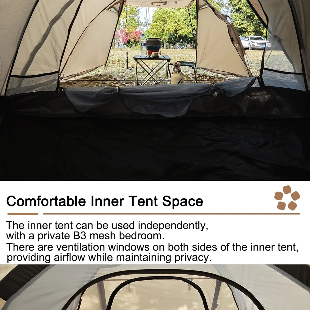 Flame Retardant 2 Person Chimney Hot Tent with Stove Jack