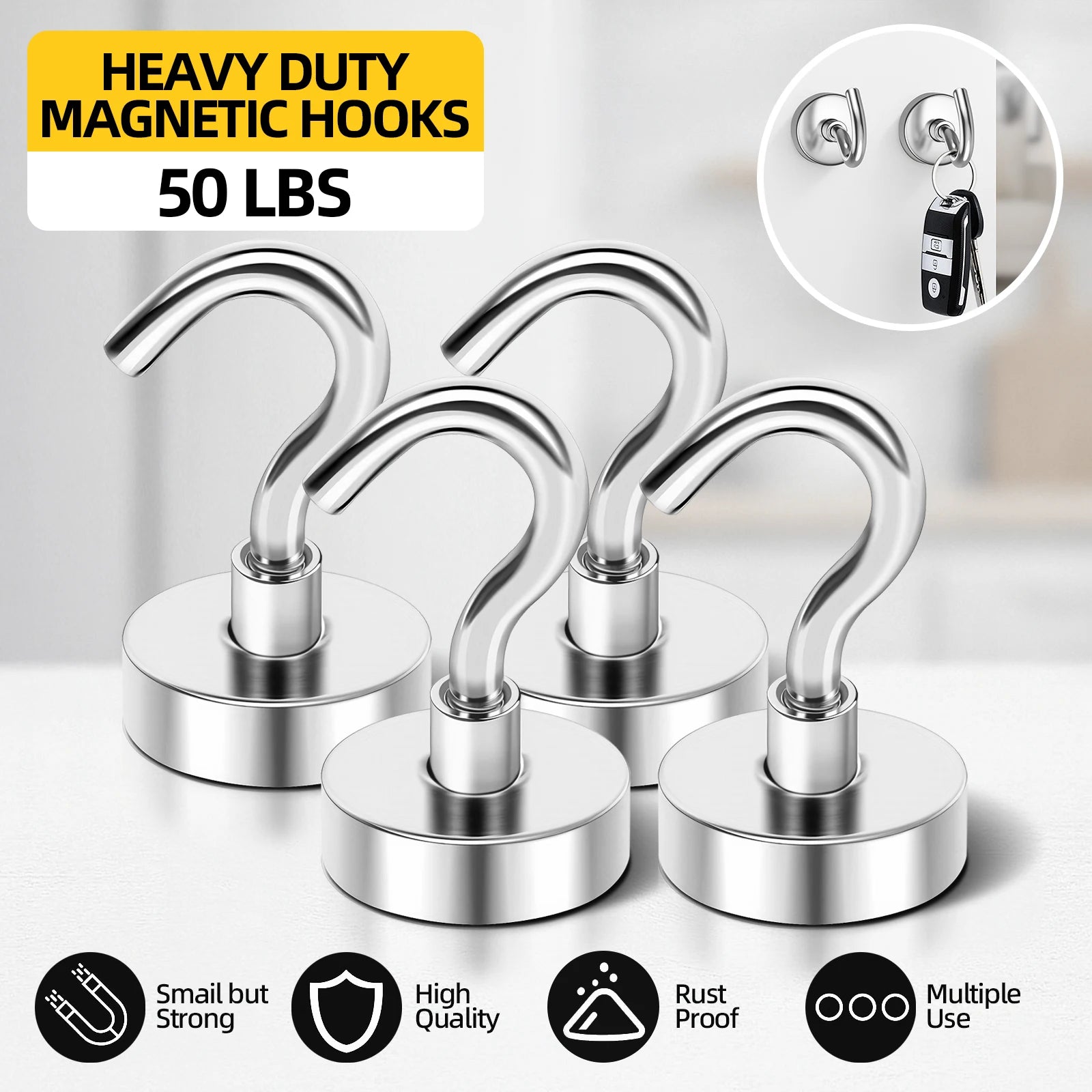 Magnetic Hooks, 50lbs Heavy Duty