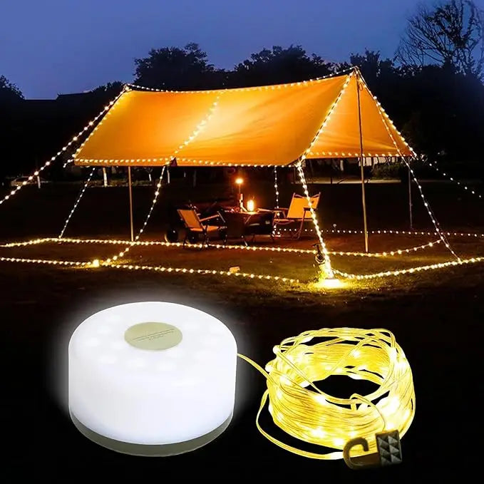 Camping Light String Outdoor Light String Durable Waterproof USB Charging Portable Camping Light Suitable for Courtyard Hiking