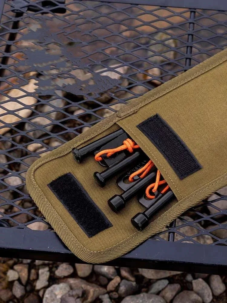 Camping Tent Peg Storage Kit – Waterproof Organizer Pouch for Tents & Canopy Accessories