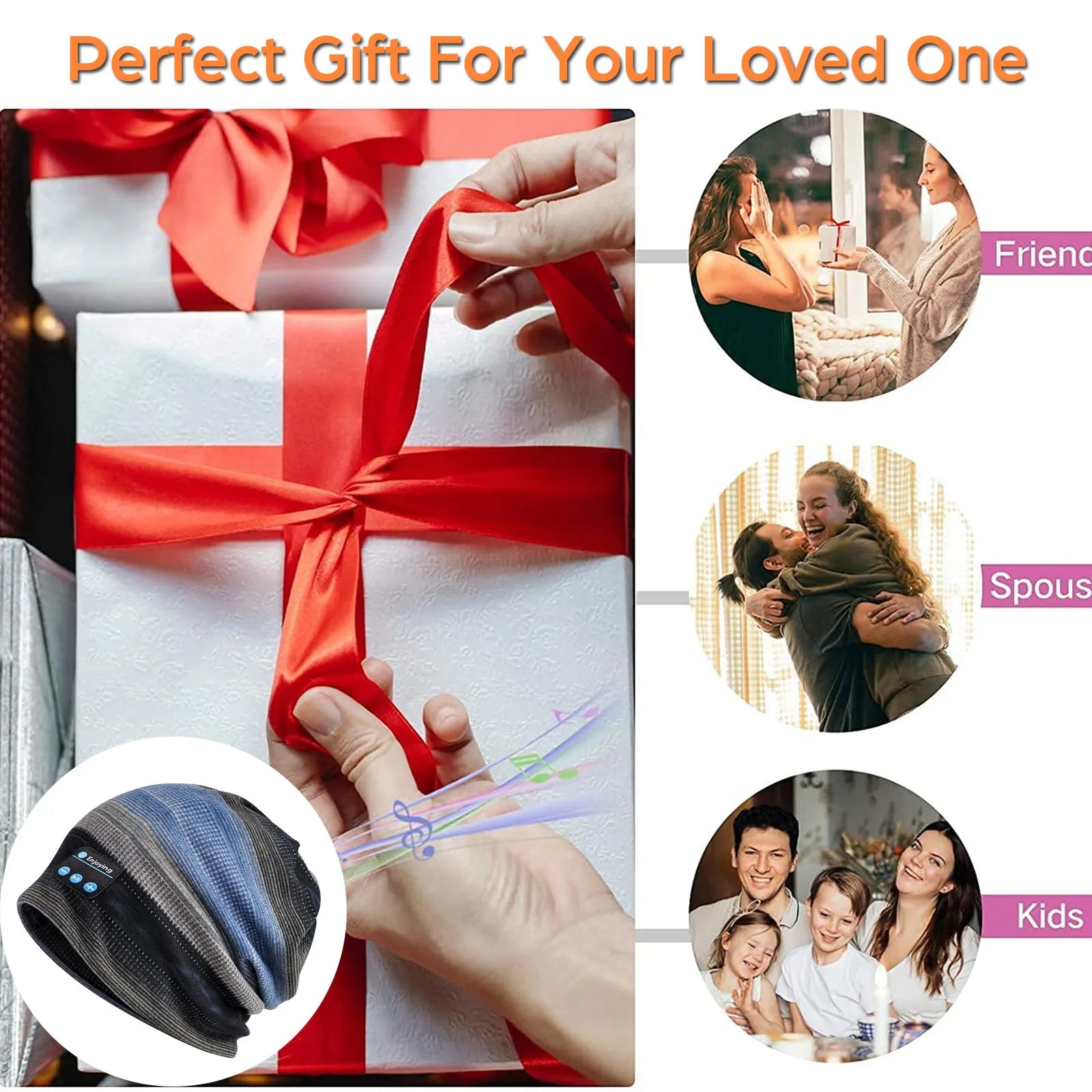 Bluetooth Wireless Headphones Sports Hat Soft Comfortable Sleeping Music Headsets Autumn Cap Handsfree Call Earphone With Mic