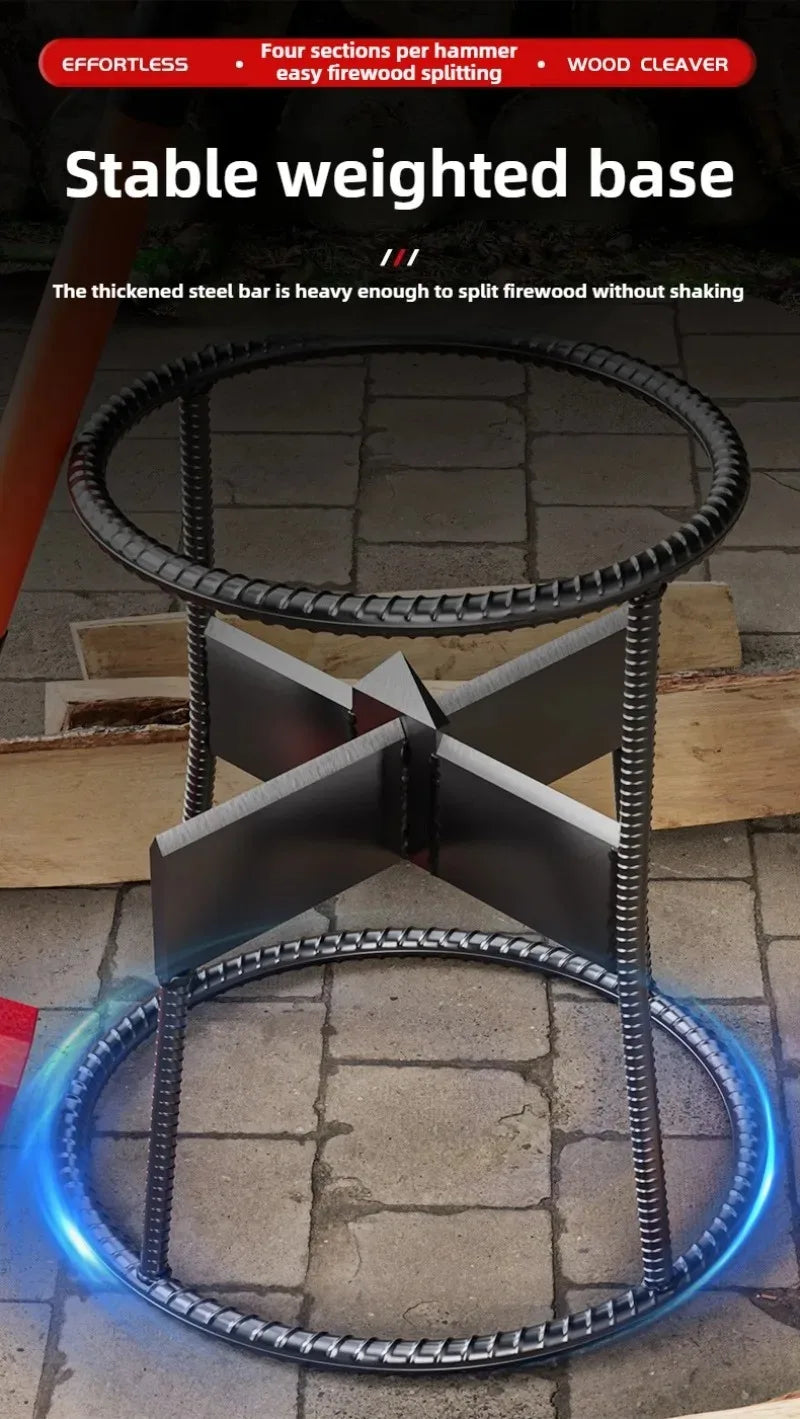 Manual Wood Splitter Logging Equipment Firewood Divider Metal Wood Chopping Machine Cutting Tool Wooden Split Garden Accessories