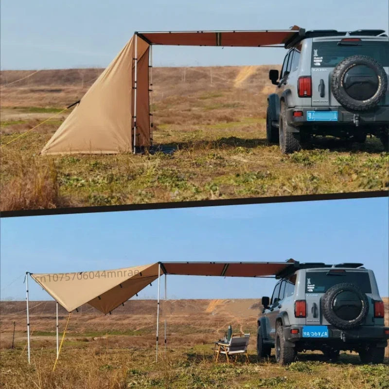Outdoor Car Side Tent, Shelter with Windows,