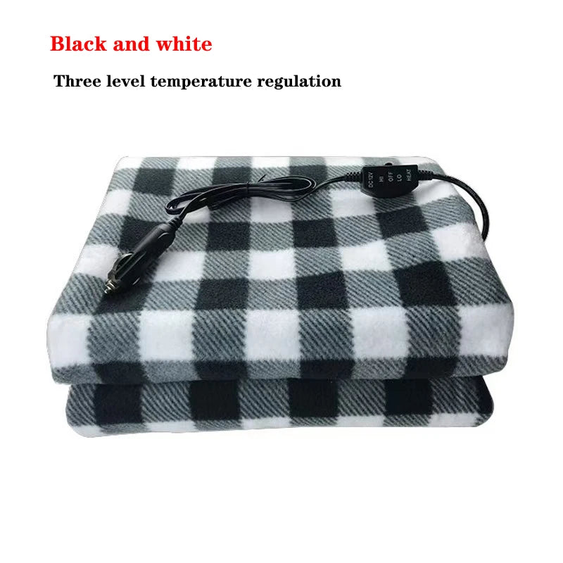 12V RV Car Heating Blanket Plaid