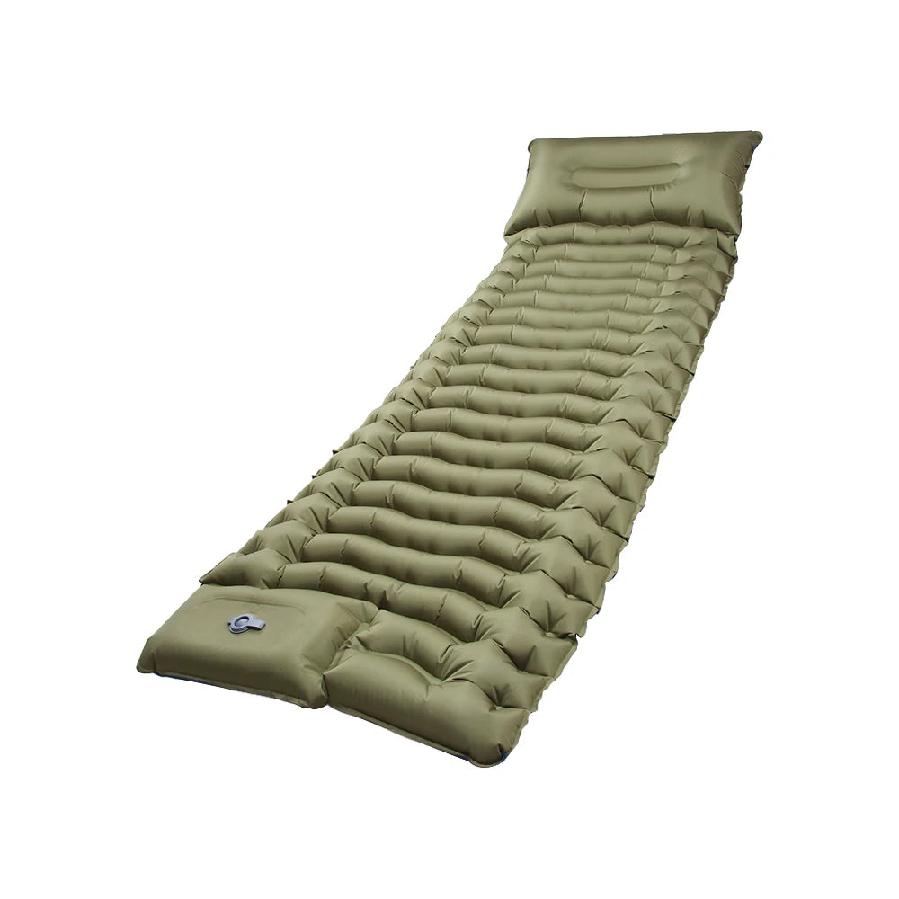 Inflatable Sleeping Pad with Built-in Pillow Pump Air Mat for Travel Hiking Climbing