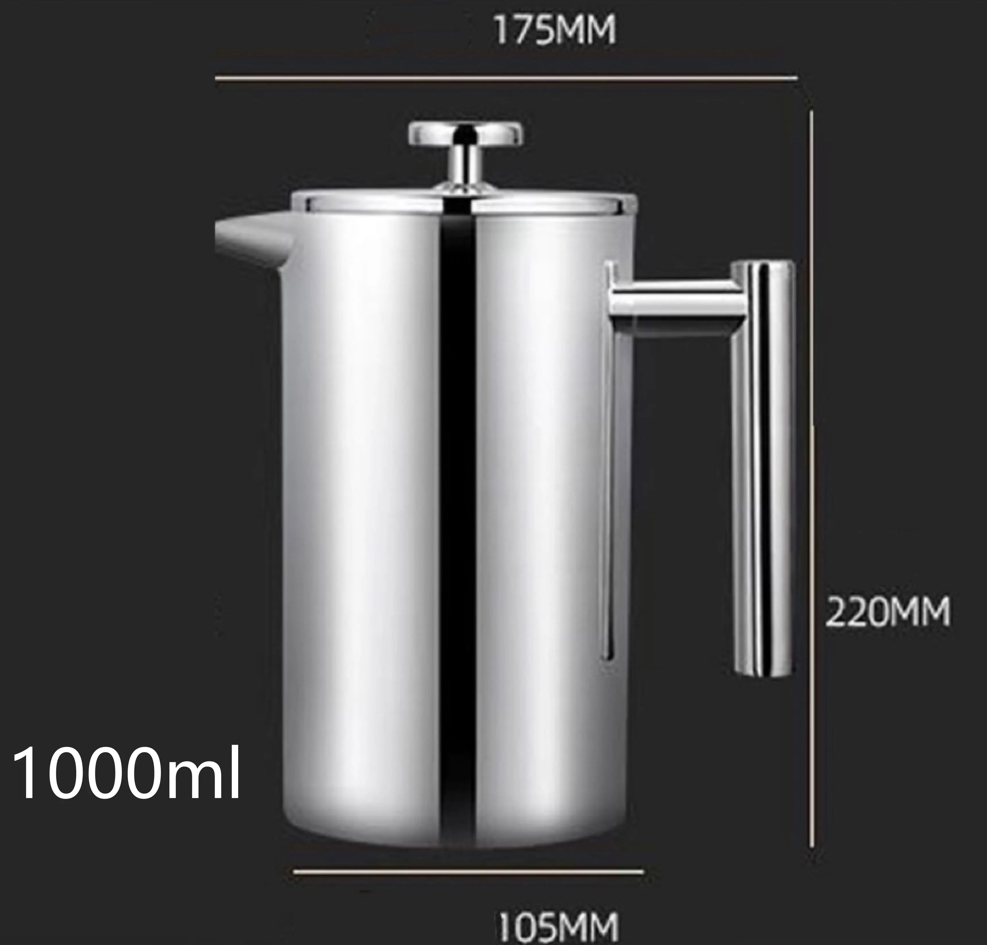 Portable french press stainless steel