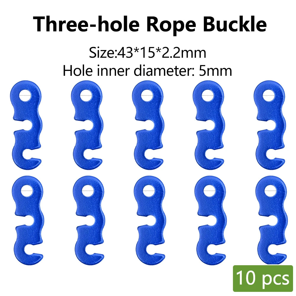 5/10pcs Adjustable Tent Rope Buckle Aluminum S-type Buckle