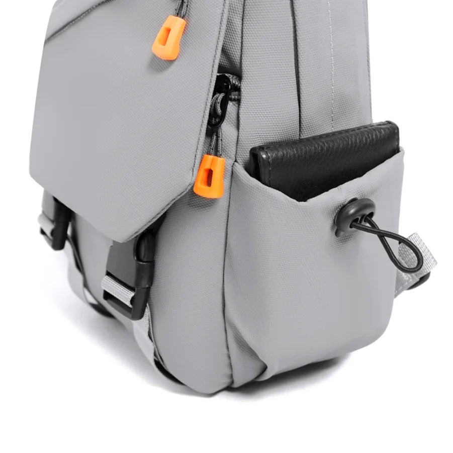 Waterproof Nylon Crossbody Bag - Men's Chest Sling Backpack, Compact Shoulder Messenger Bag, Travel & Outdoor Hiking Pack