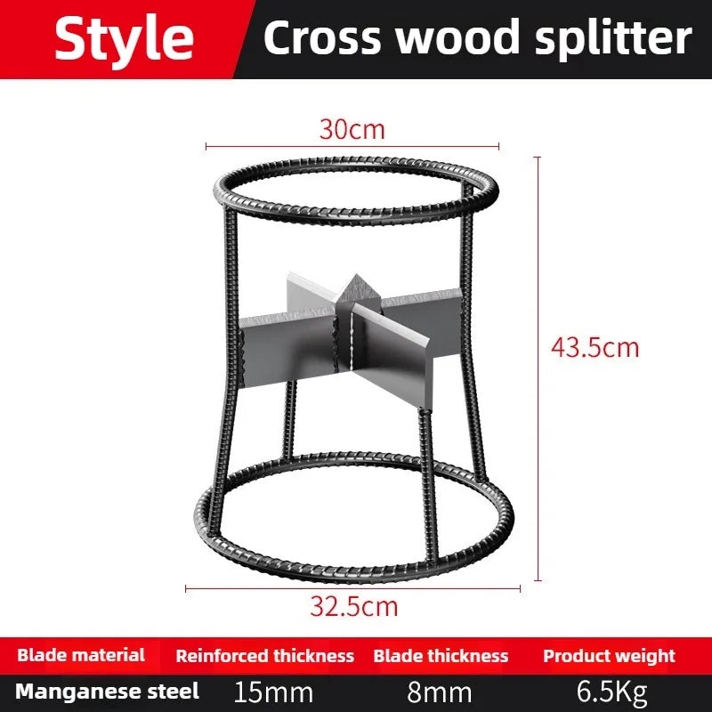 Manual Wood Splitter Logging Equipment Firewood Divider Metal Wood Chopping Machine Cutting Tool Wooden Split Garden Accessories