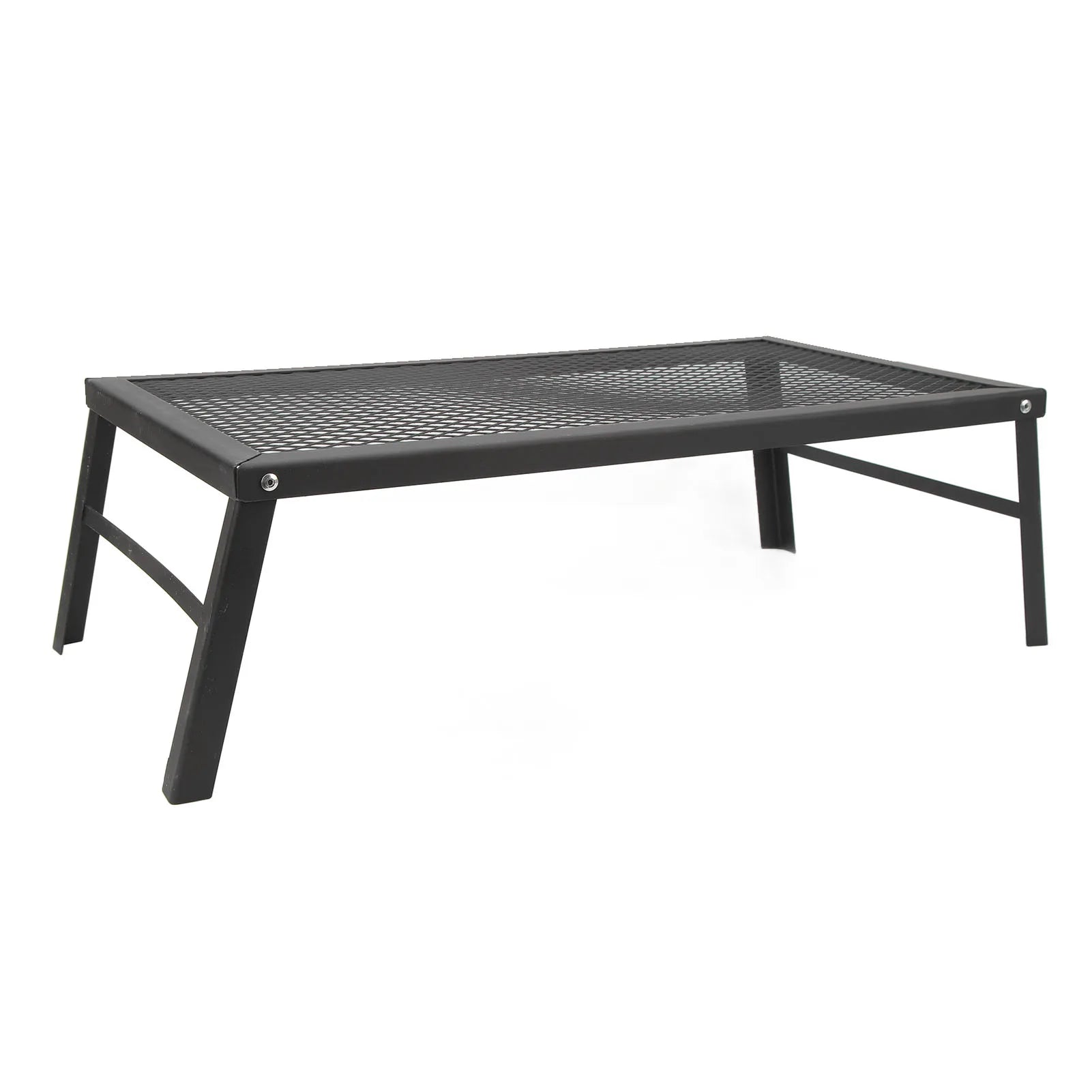 Folding Camp Fire Rack Folding Campfire Grill Heavy Duty Iron Waterproof Portable Camp Fire Cooking Rack for Outdoor Barbecue