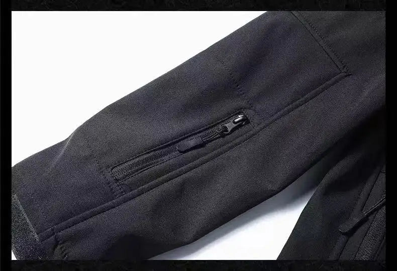 Men's Winter Autumn Fleece Sharkskin Waterproof Tactical Military Camping Hiking Jackets Climbing Hunting Coats Combat Pants