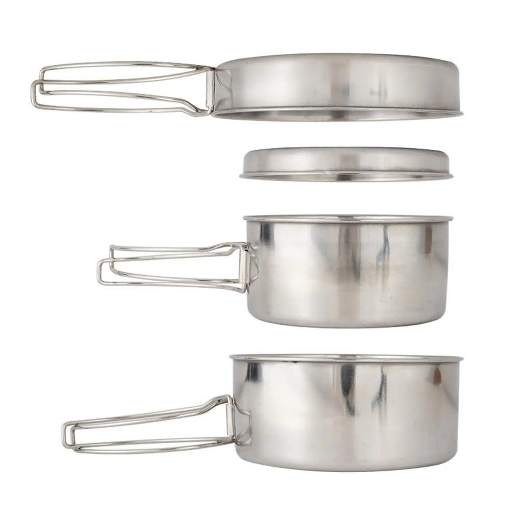 Camping Pots and Pans Set Camping Cooking Pots Camping Cooking Cookware Set Portable Large Capacity for Outdoor Hiking Touring