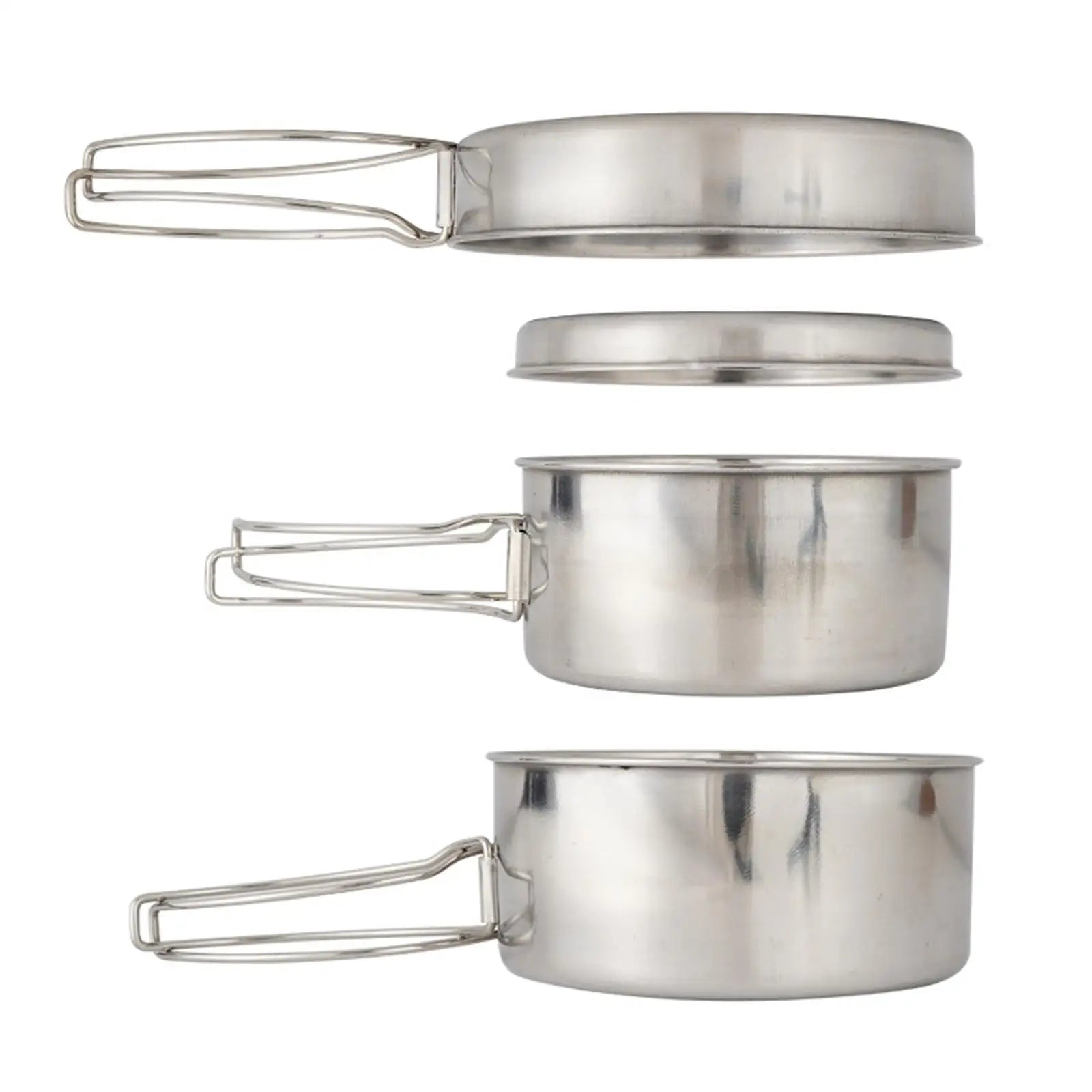 Camping Pots and Pans Set Camping Cooking Pots Camping Cooking Cookware Set Portable Large Capacity for Outdoor Hiking Touring