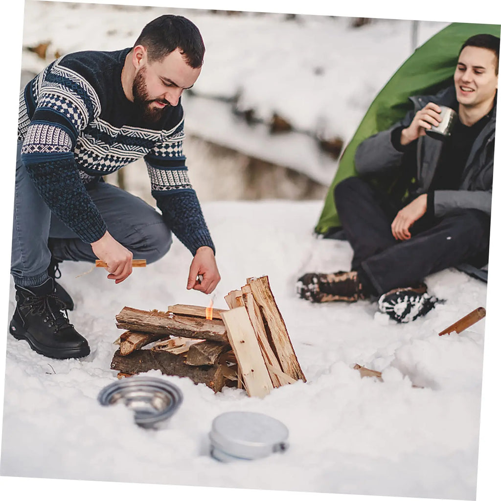 Rafford 2Pcs Pure natural ignition matches pine wood kindling matches outdoor fire making tools outdoor camping survival tools