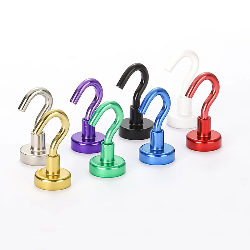 8 Colors Magnetic Hooks 25Lbs Strong Heavy Duty Metal