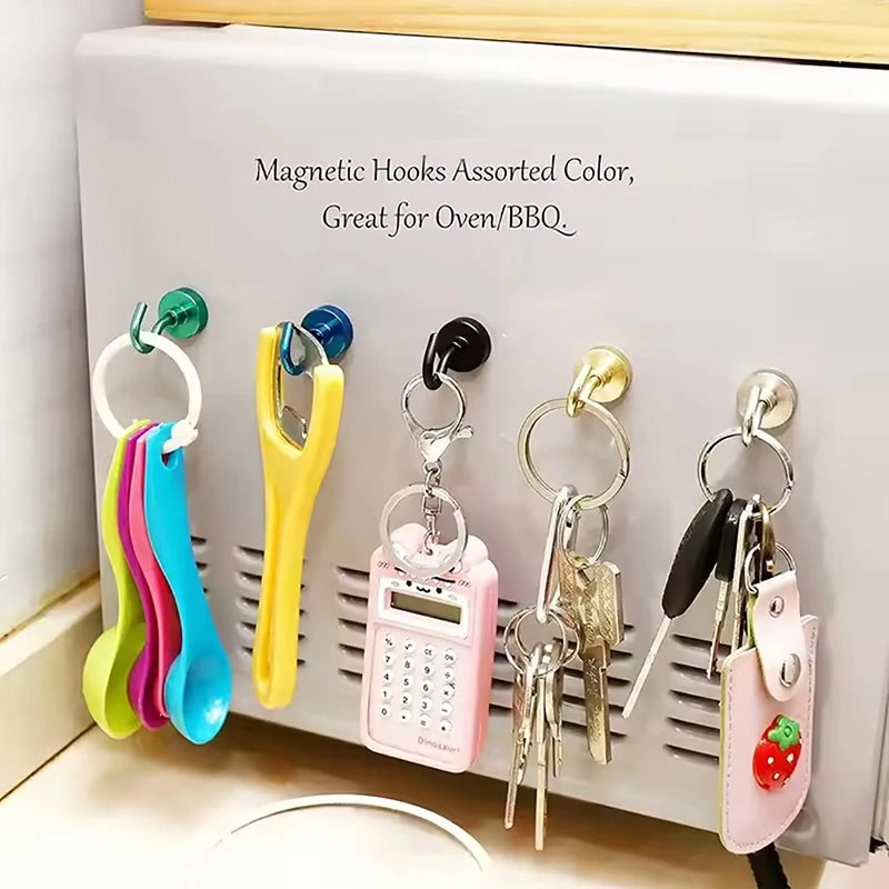 8 Colors Magnetic Hooks 25Lbs Strong Heavy Duty Metal