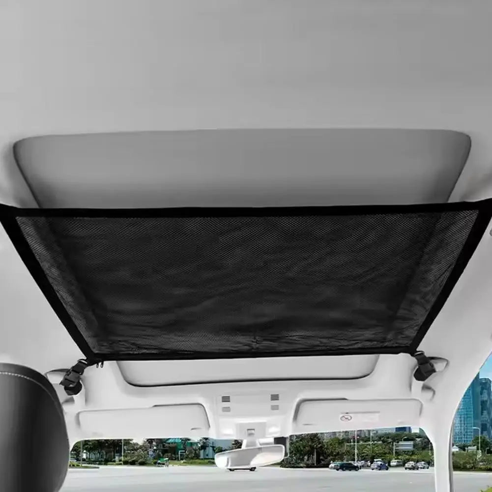 Car Roof Storage Bag Storage Net With Strong Hooks And Elastic Rope
