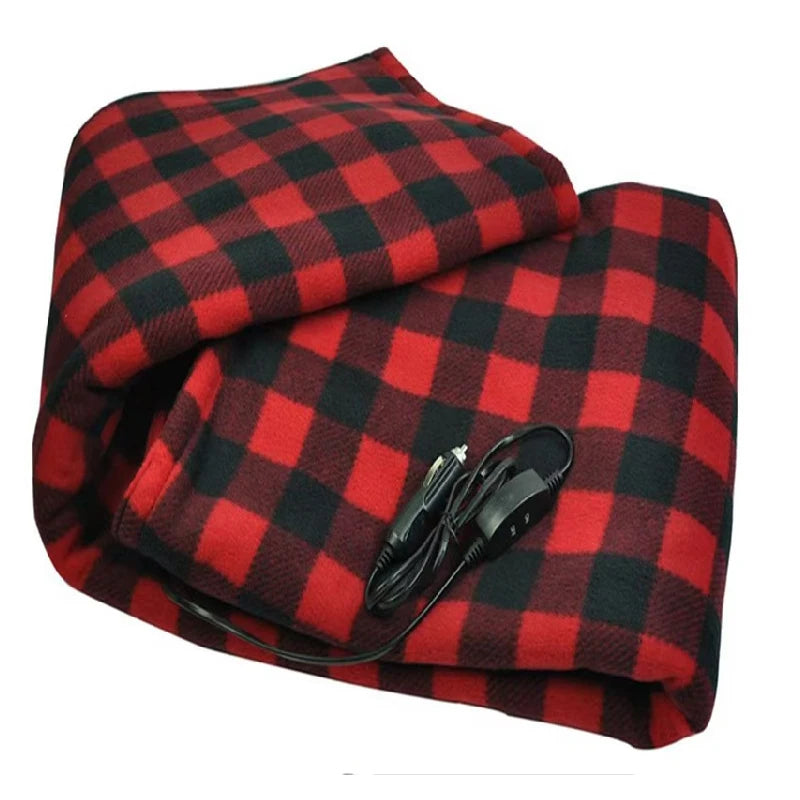 12V RV Car Heating Blanket Plaid