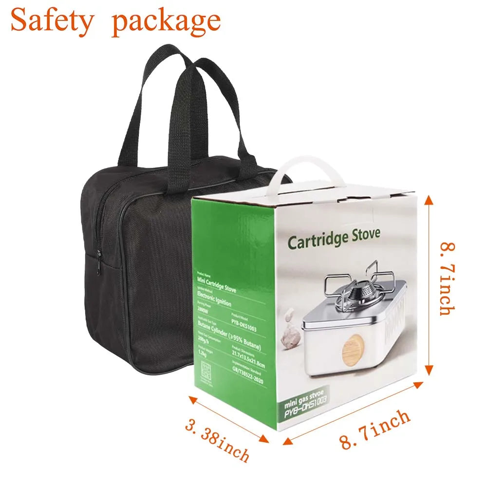 Camping Gas Stove 2800W High Firepower Portable Cassette Furnace Outdoor Gas Burner Picnic Camp