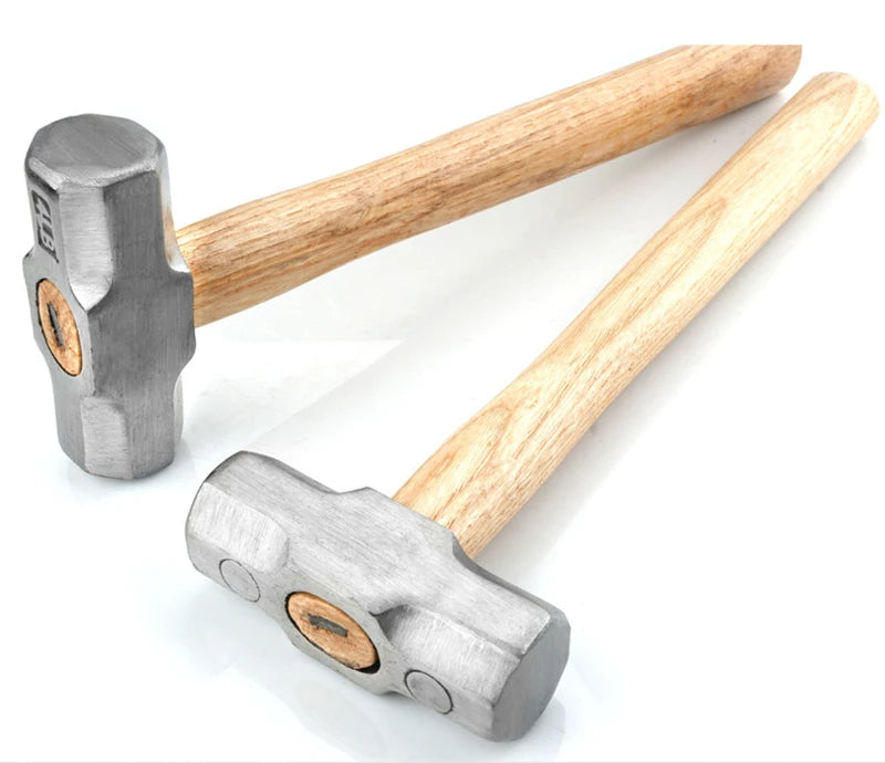 1pcs Heavy Duty Wooden Handle Sledge Hammer High Carbon Steel Octagon Hammer Square Head Big Hammer Masonry Hammer